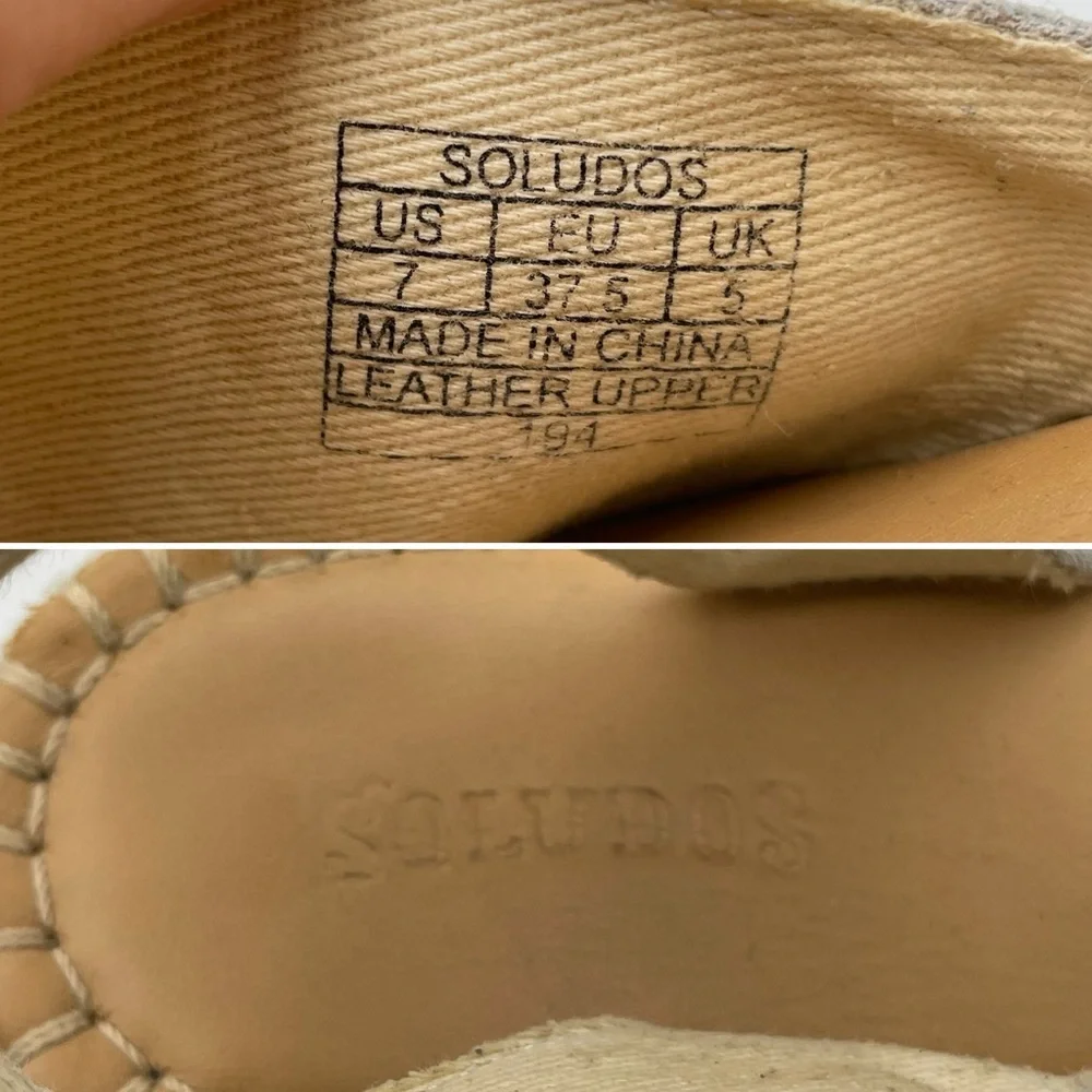 Soludos White Espadrille Wedge Sandals